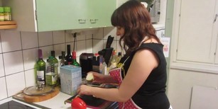 woman cooking